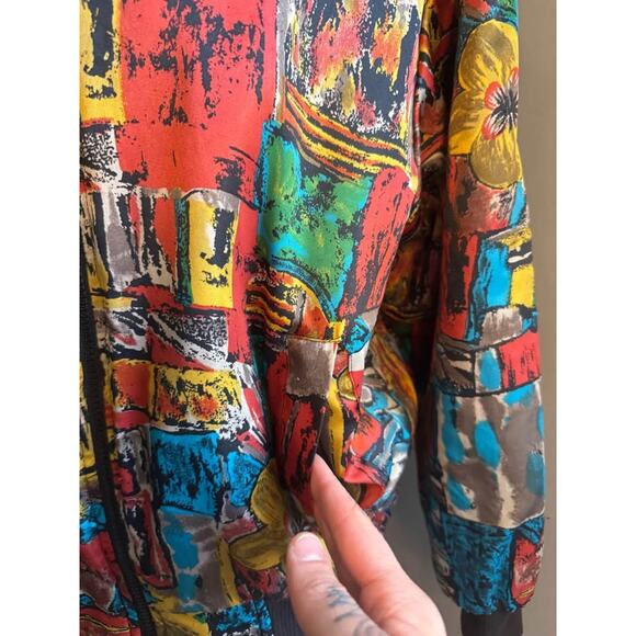Vintage 1980’s Rainbow and Floral Bomber Jacket - Picture 5 of 9